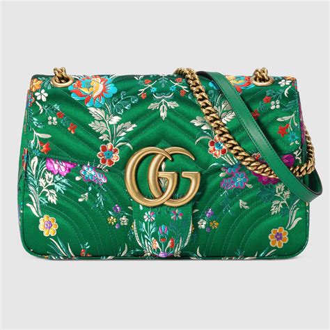 gucci floral marmont bag